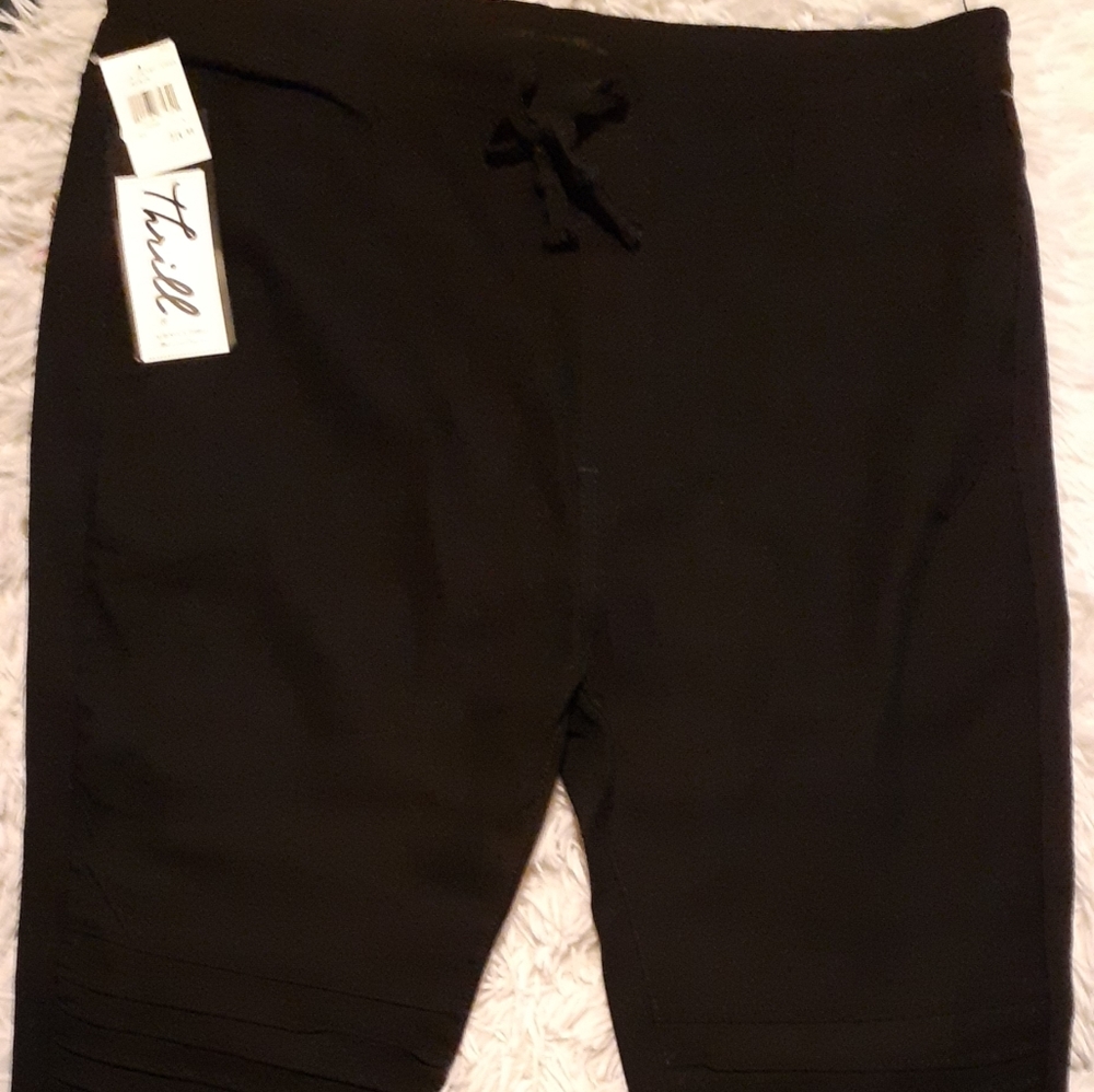 Black moto pants